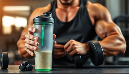 Shaker, body builder, weights, drinking pre-workout