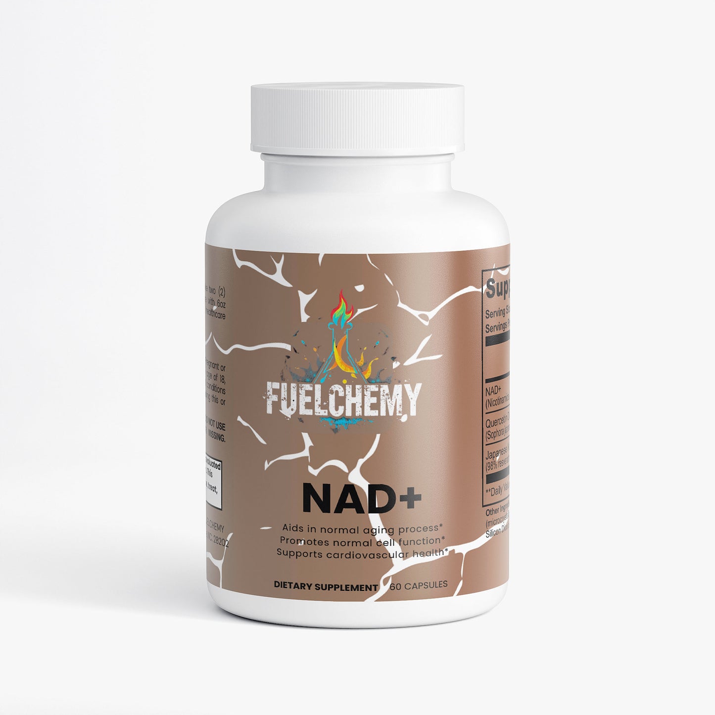 Fuelchemy anti-aging NAD+ capsules for supporting cardiovascular function and normal aging processes