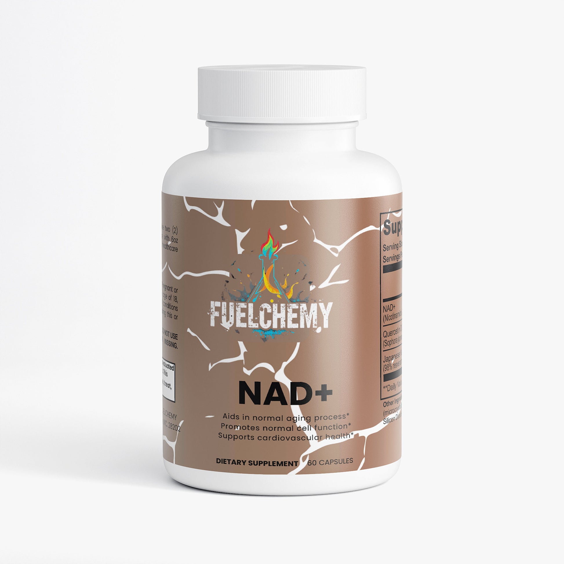 Fuelchemy anti-aging NAD+ capsules for supporting cardiovascular function and normal aging processes
