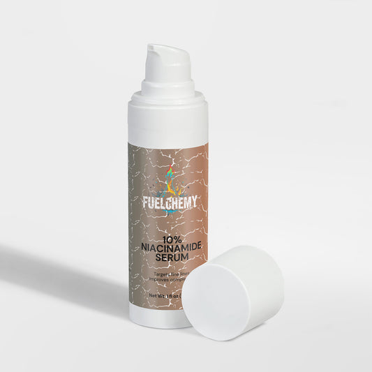Fuelchemy anti-aging niacinamide serum in 10 percent formula for youthful skin restoration