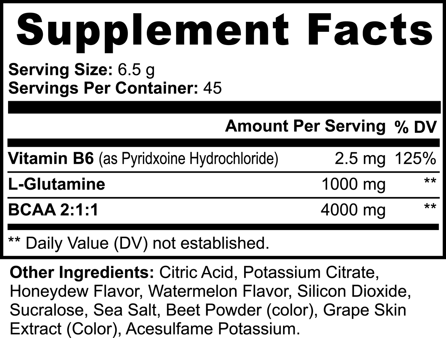Fuelchemy BCAA post workout supplement powder with L-Glutamine and Vitamin B6 for muscle recovery