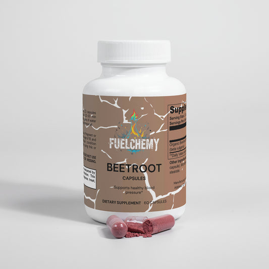 Fuelchemy beetroot capsules supplement for healthy blood flow and endurance support