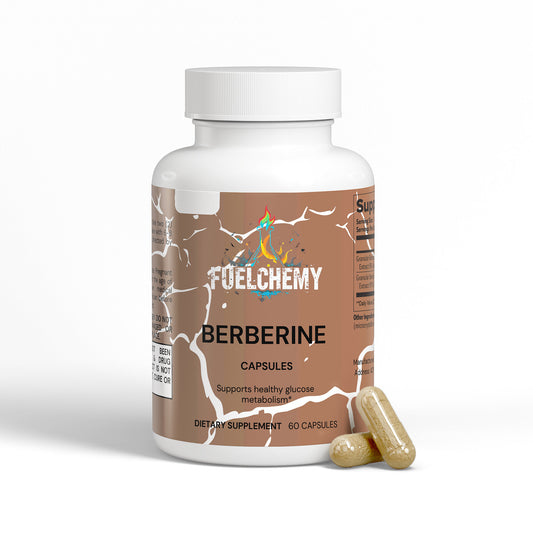 Fuelchemy Berberine capsules for metabolism in a 60-capsule bottle supporting healthy glucose levels
