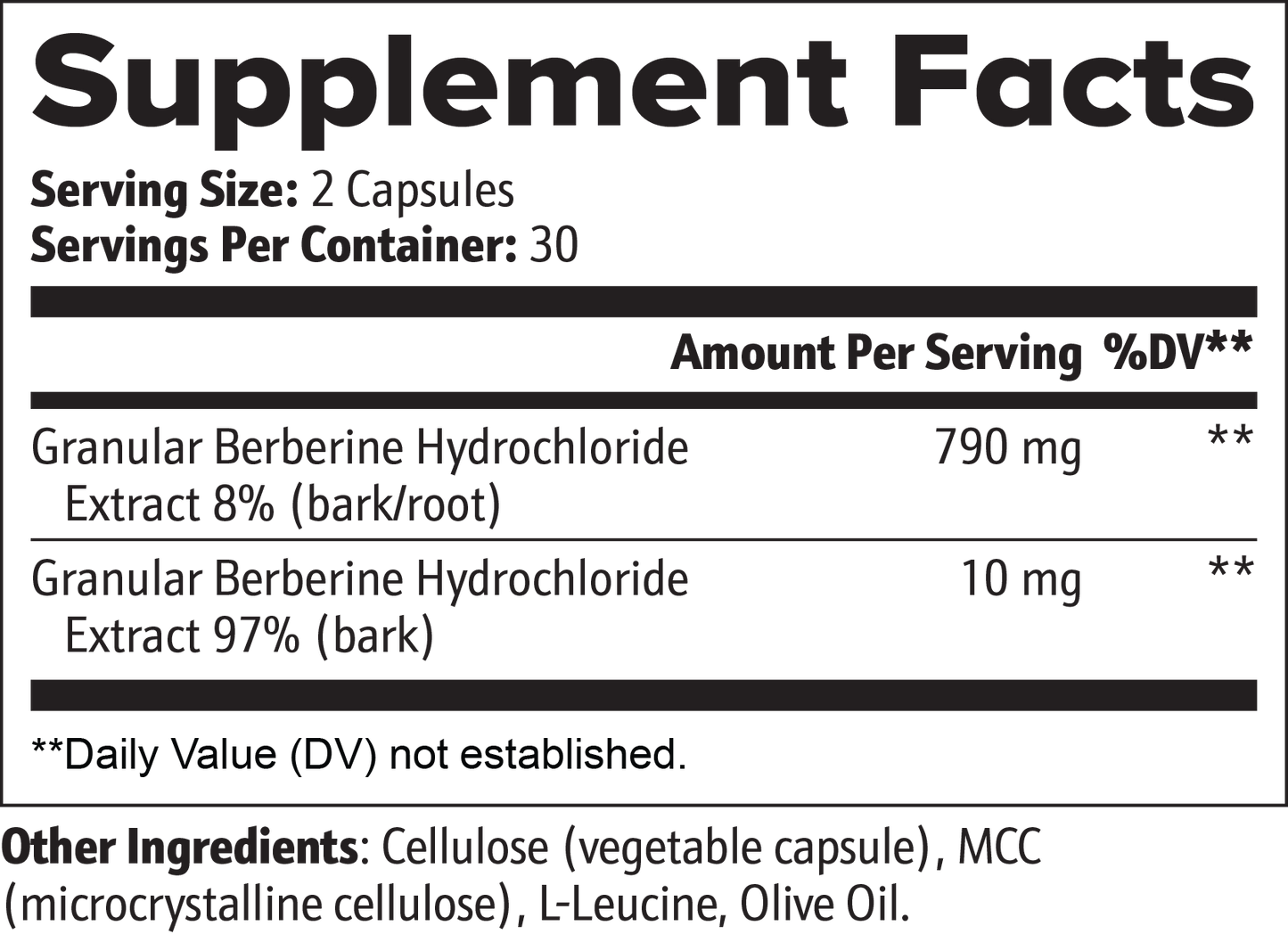 Fuelchemy Berberine capsules for metabolism with 790 mg per serving for enhancing energy and weight management