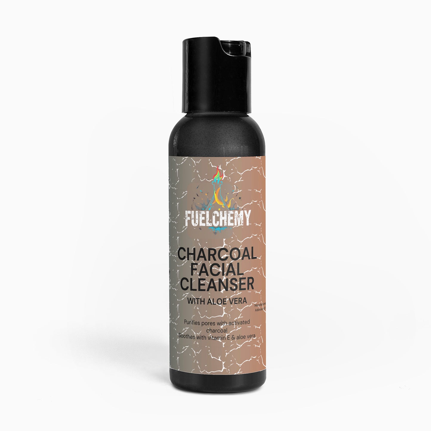 Fuelchemy Charcoal Facial Cleanser with Aloe Vera for deep cleansing and skin hydration