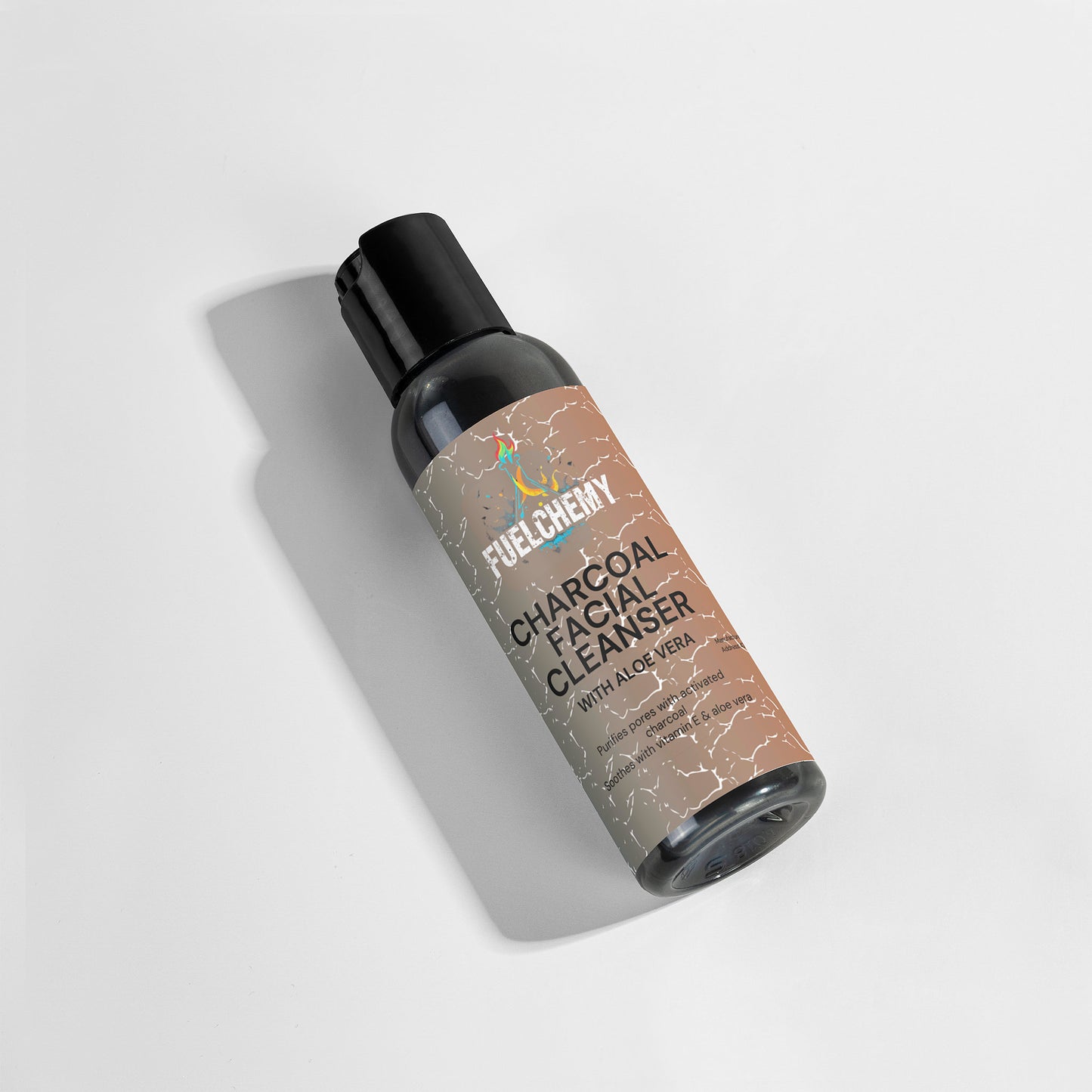 Fuelchemy Charcoal Facial Cleanser with Aloe Vera for Deep Cleansing and Skin Refreshing