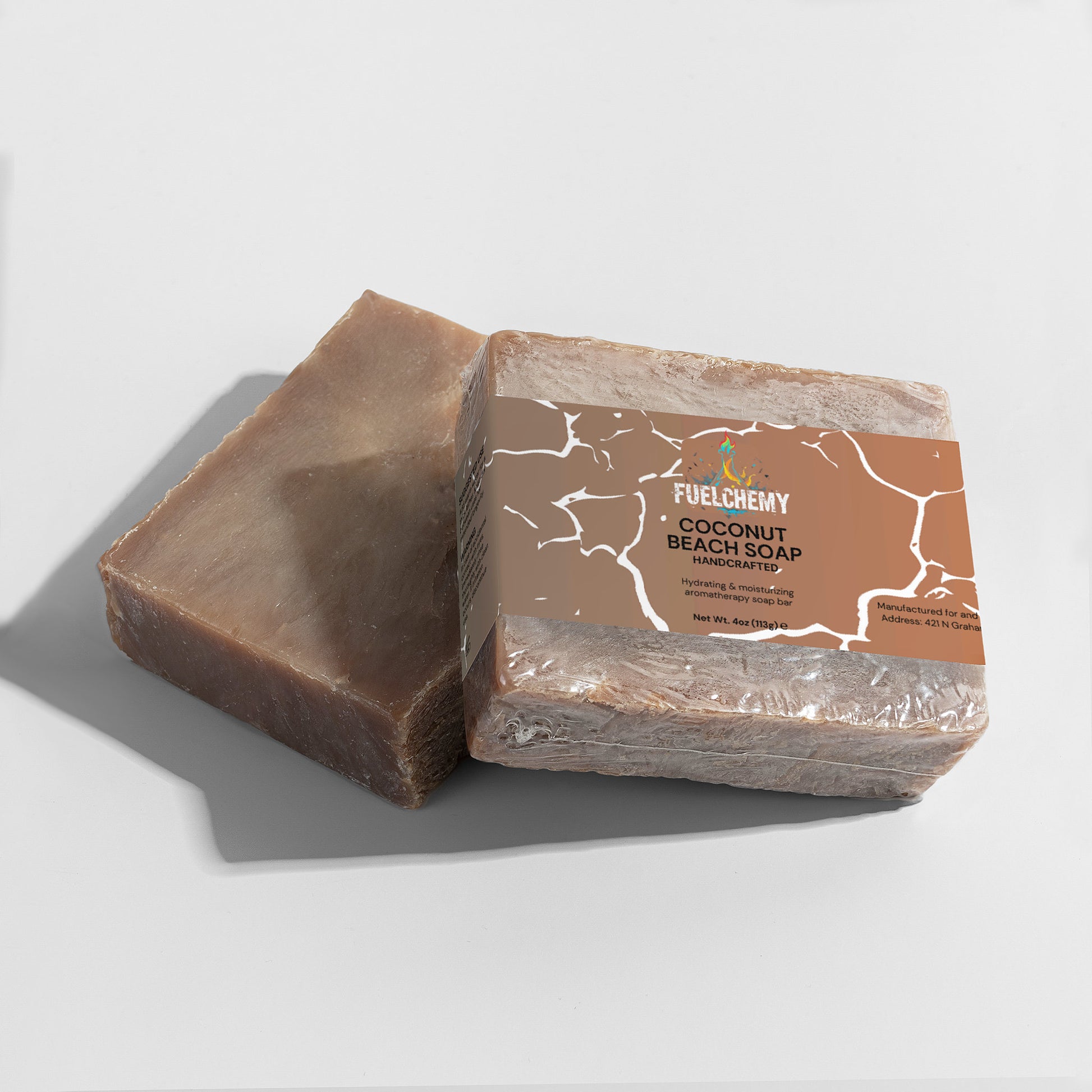 Fuelchemy Coconut Beach Soap Bar Wrapped with Natural Ingredients for a Refreshing Clean