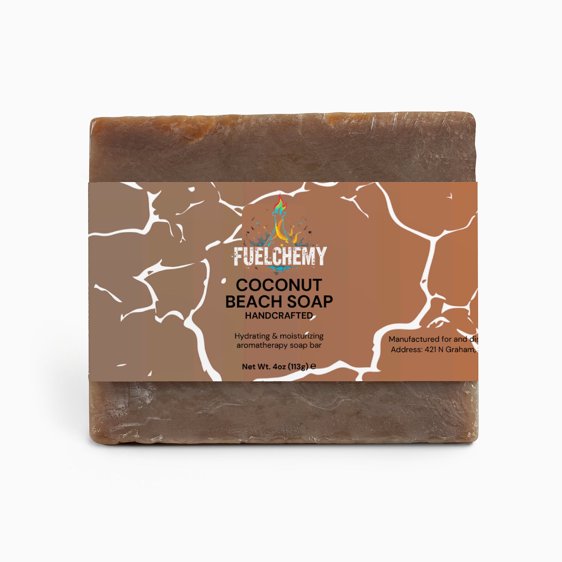 Fuelchemy coconut beach soap bar with hydrating formula for a refreshing bathing experience