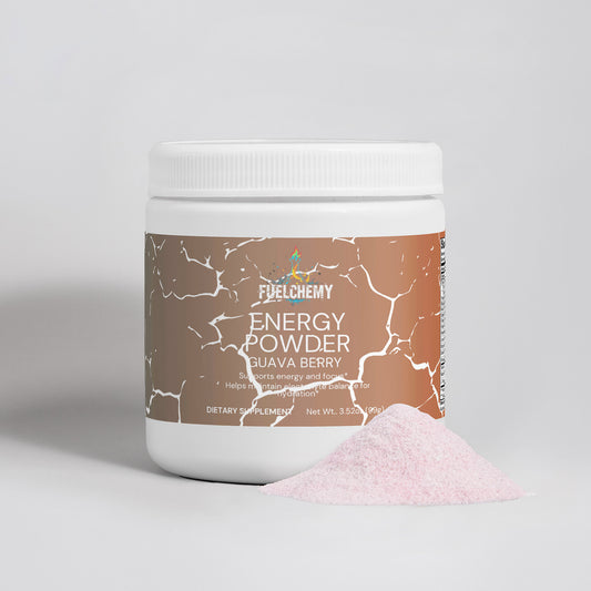 Fuelchemy Energy Powder in Guava Berry Flavor for Boosting Energy and Focus