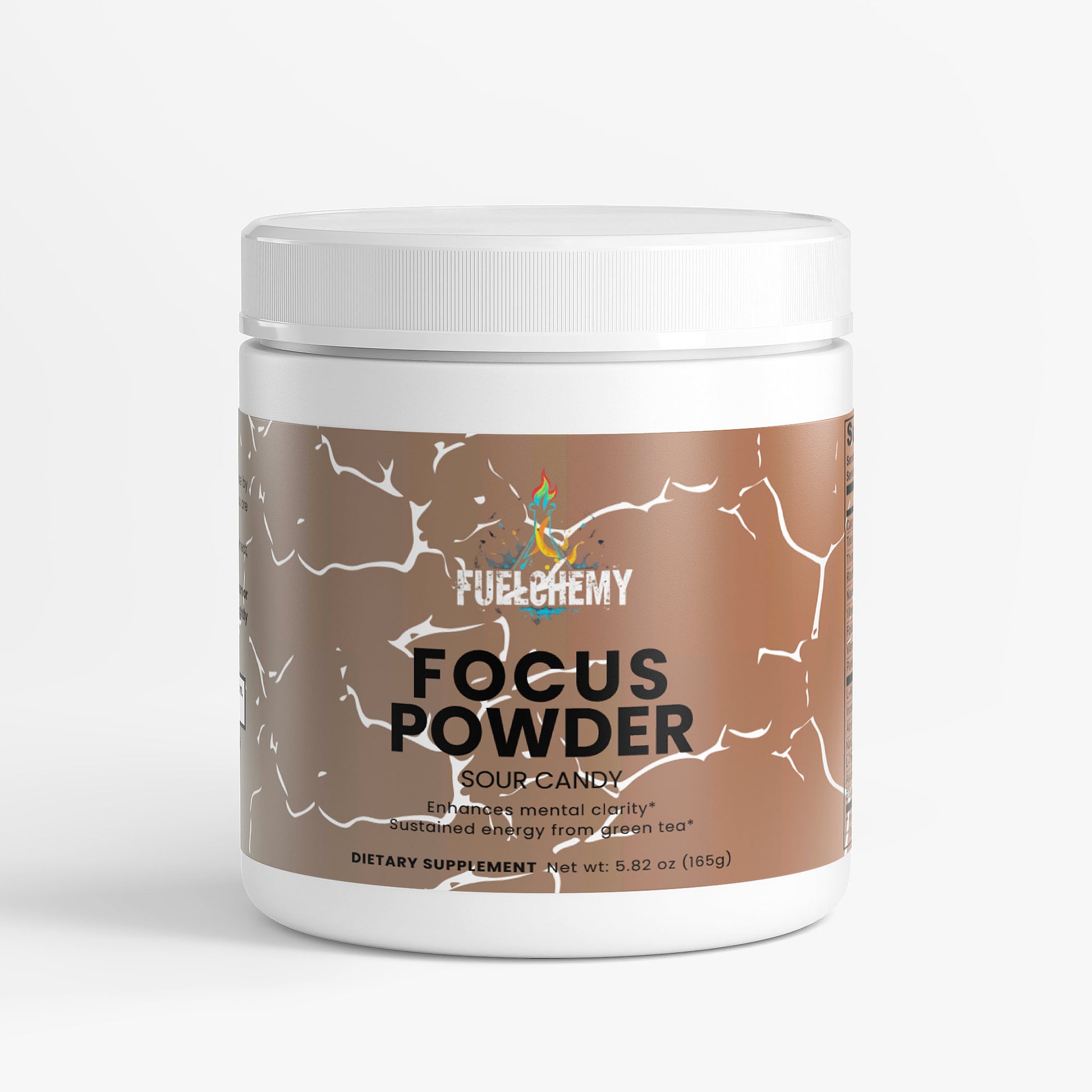 Fuelchemy Focus Powder sour candy flavor for enhanced mental clarity and energy from green tea
