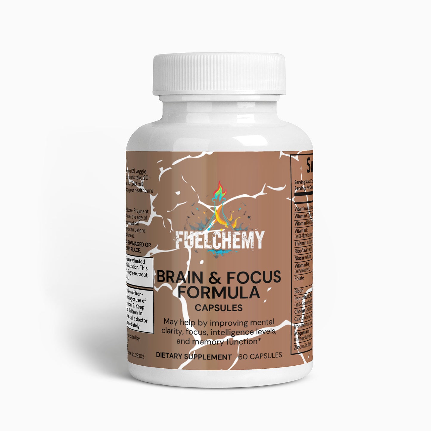 Fuelchemy Brain and Focus Formula capsules, specialty supplements to improve concentration supplements