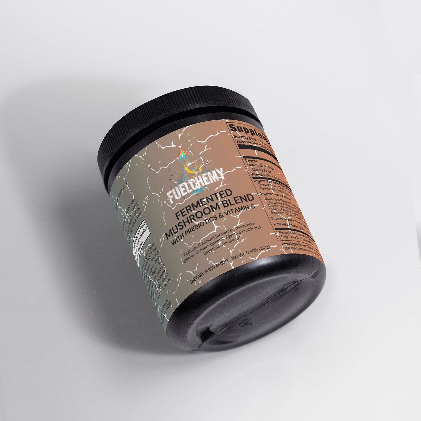 Fuelchemy Fermented Mushroom Blend with Prebiotics for enhanced gut health and vitality