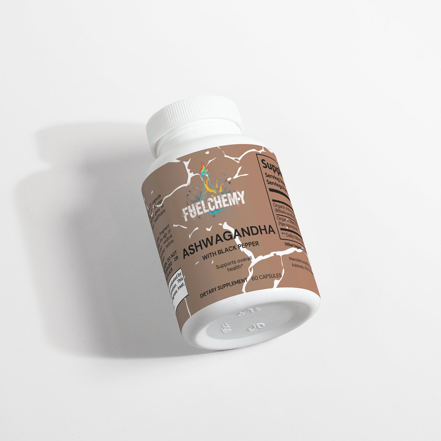 Fuelchemy Ashwagandha capsules immune support with black pepper for enhanced health benefits