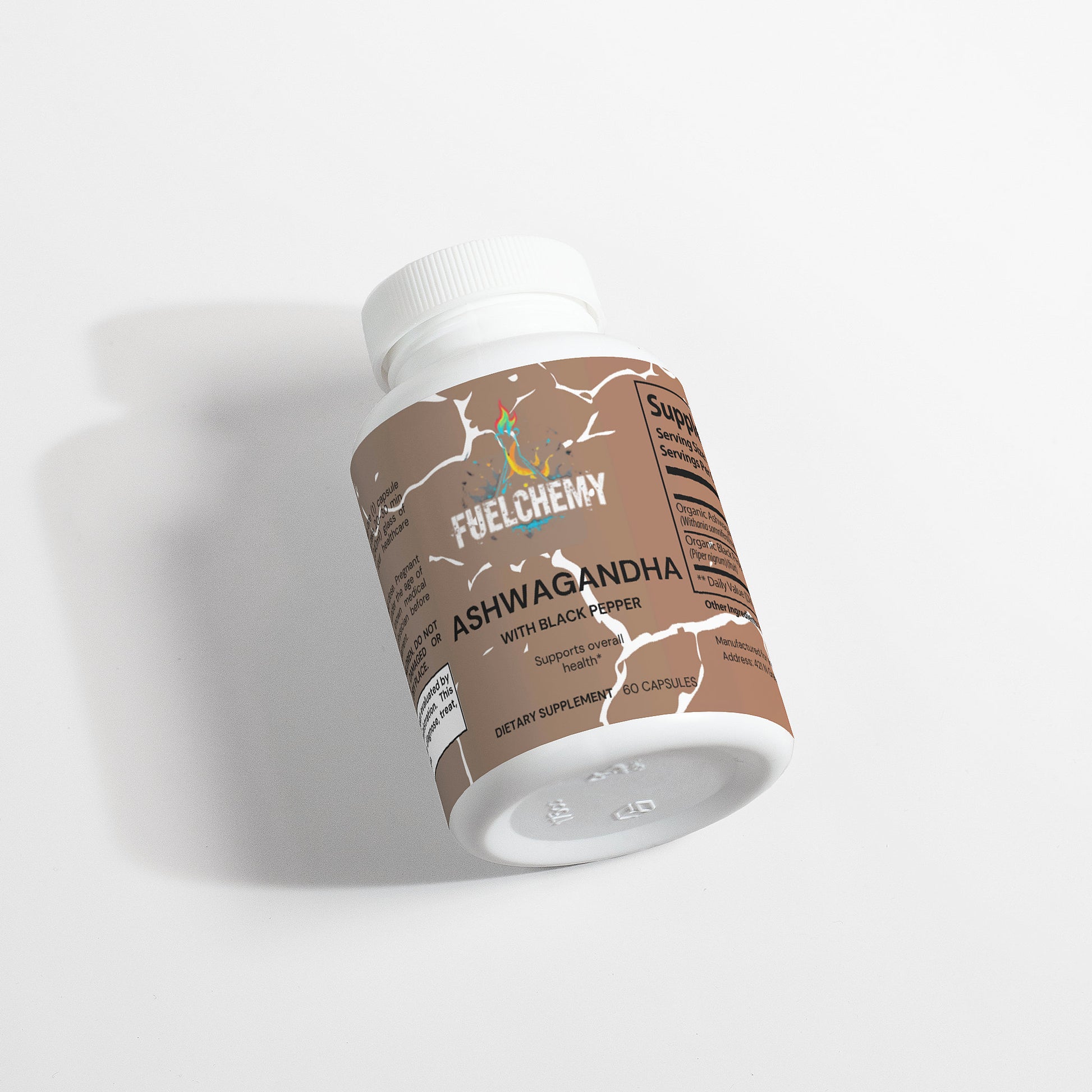 Fuelchemy Ashwagandha capsules immune support with black pepper for enhanced health benefits